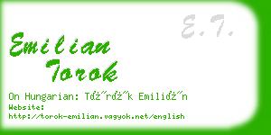 emilian torok business card